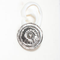 OVERSIZED ANTIQUE FLORAL DETAIL VINTAGE CLIP EARRINGS