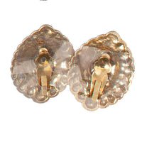 GOLDEN MEDALLION VINTAGE CLIP EARRING