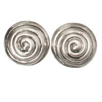 VINTAGE SILVER SWIRL EARRINGS