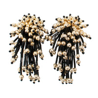 Black Firecracker Cluster Earrings