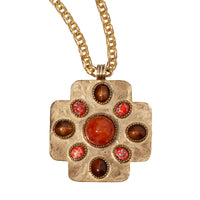 GRAZIANO JEWELED CROSS PENDANT