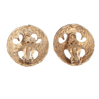 VINTAGE HOBE BRUTALIST ROUND CLIP EARRING