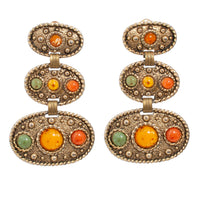 TRIPLE OVAL STATEMENT EARRINGS