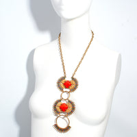 CASTLECLIFF SOUTHWEST: FIGURAL RING PENDANT IN RED GLASS