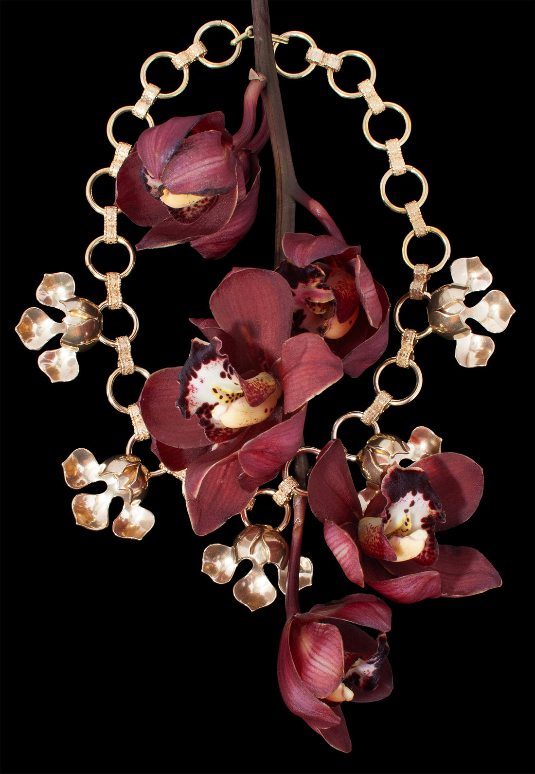 ORCHID CHARM NECKLACE