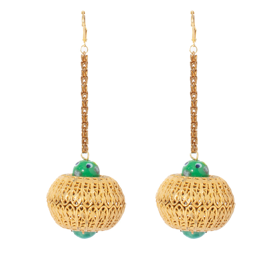 WOVEN ORB EARRING