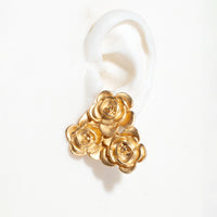 ROSE TRIO CLIP EARRING