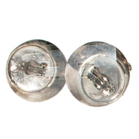 CHROME & CRYSTAL VINTAGE EARRING