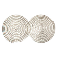 VINTAGE TEXTURED SWIRL SILVER CLIP ON EARRING