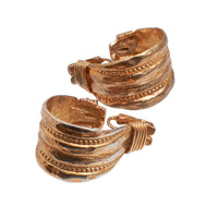 GRAZIANO LARGE GOLDEN HOOP CLIP EARRING
