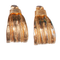 GRAZIANO LARGE GOLDEN HOOP CLIP EARRING