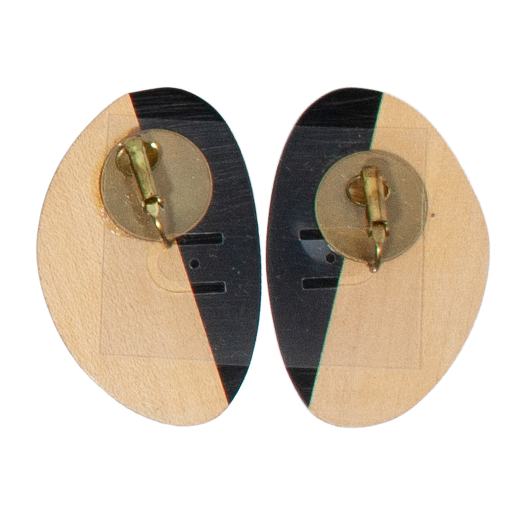 WOOD AND BLACK OVAL