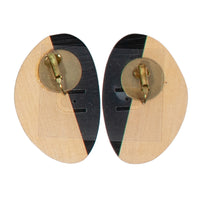 WOOD AND BLACK OVAL