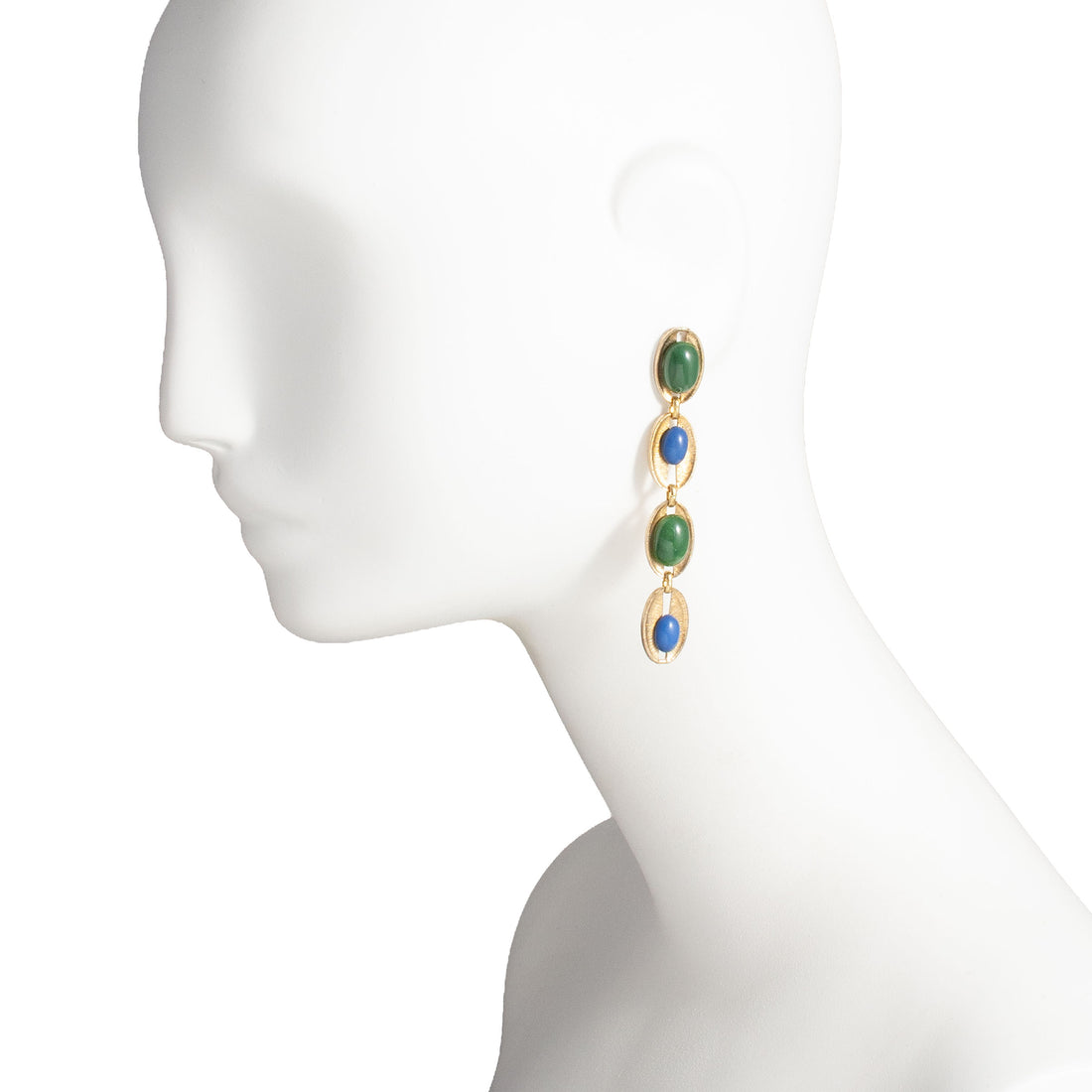 BRIGHTON EARRING // BLACK SCARAB & AGATE