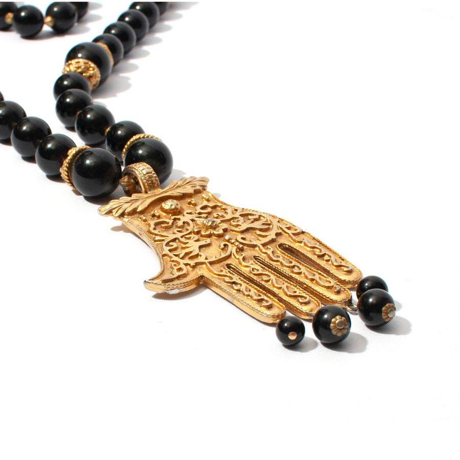 KENNETH JAY LANE HAMSA HAND NECKLACE