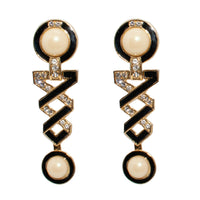 Geometric Pearl Drop Earrings