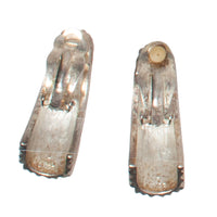TEXTURED SILVER FALLS VINTAGE CLIP ON EARRING