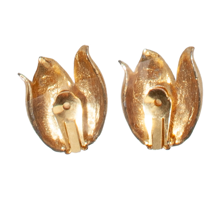 OVERSIZED TULIP VINTAGE CLIP ON EARRING