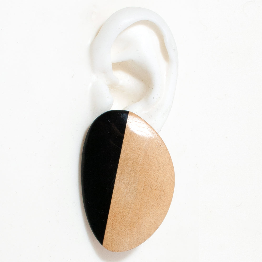 WOOD AND BLACK OVAL