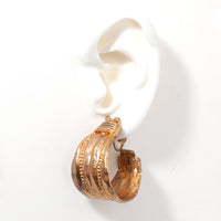 GRAZIANO LARGE GOLDEN HOOP CLIP EARRING
