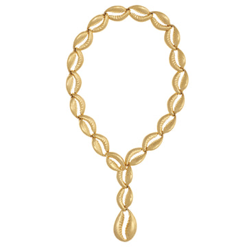 GOLDEN COWRIE SHELL NECKLACE
