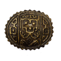 CARVED TRIBAL BROOCH