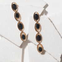 BRIGHTON EARRING // BLACK SCARAB & AGATE