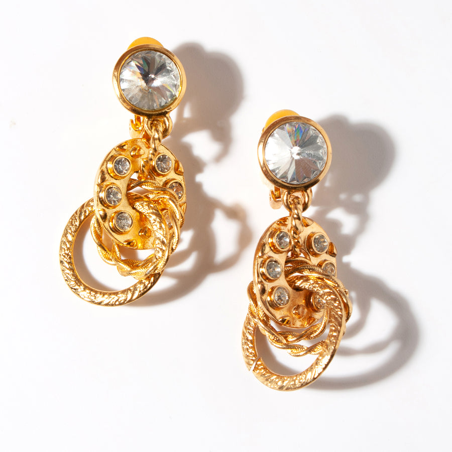 BIJOUX DESIGNS CRYSTAL RINGS EARRING