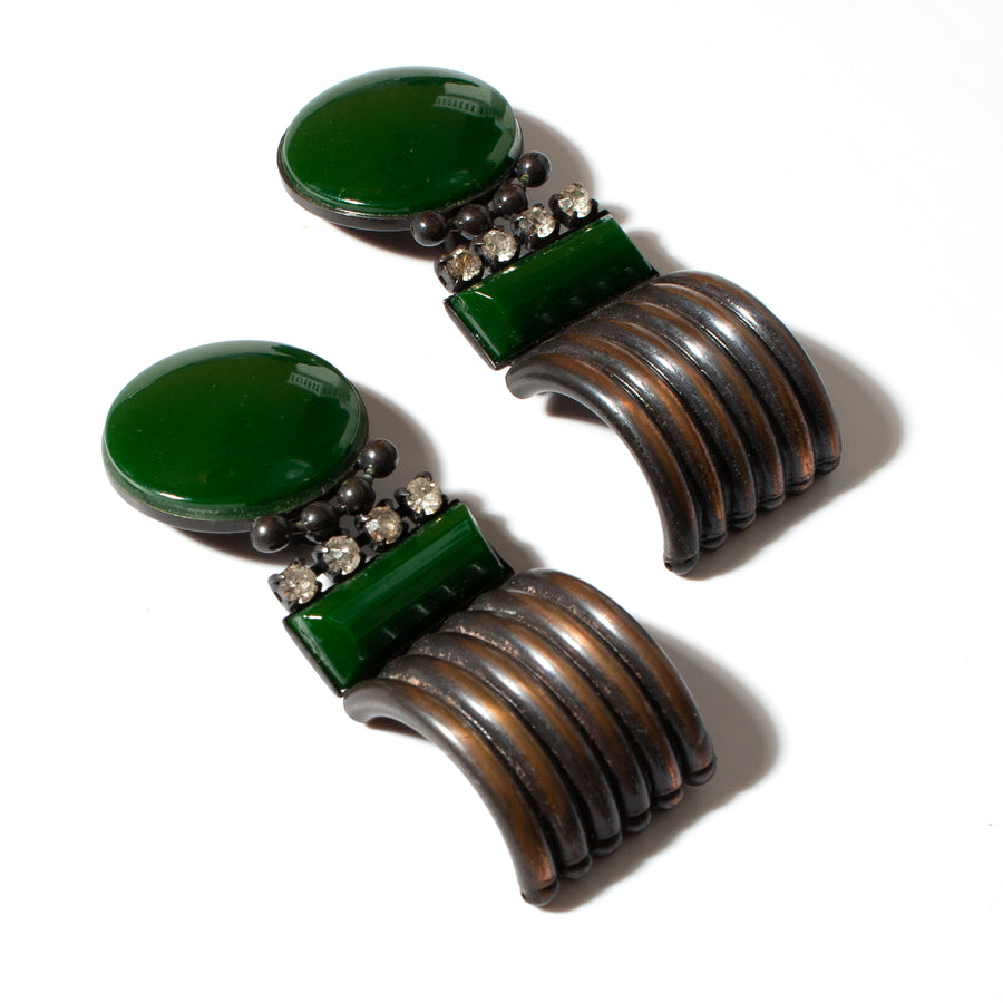 OLIVE TUNNEL EARRINGS